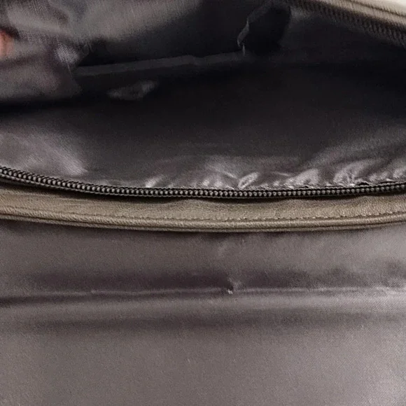 Gray Clutch Crossbody bag Gunmetal Studs Black Faceted Stones Removable Chain - Picture 6 of 11